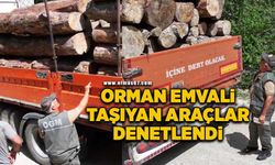 Orman emvali taşıyan araçlar denetlendi