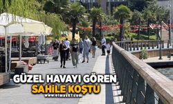 Güzel havayı gören sahile koştu