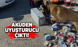 Aküden uyuşturucu çıktı