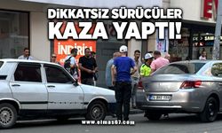 Dikkatsiz sürücüler kaza yaptı!