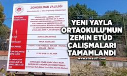 Yeni Yayla Ortaokulu'nun zemin etüd çalışmaları tamamlandı