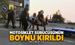 Feci kaza! Motosiklet sürücüsünün boynu kırıldı