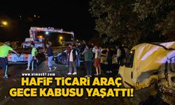 Hafif ticari araç, park halindeki araçlara çarptı: 1 yaralı