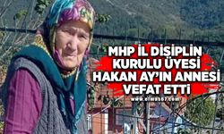 MHP İl Disiplin Kurulu Üyesi Hakan Ay' ın annesi vefat etti