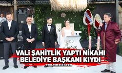 Vali şahitlik yaptı, nikahı Belediye Başkanı kıydı