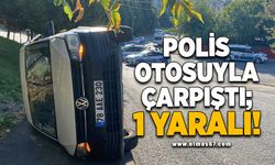 Polis otosuyla çarpıştı;1 yaralı!