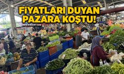 Fiyatları duyan halk pazarına koştu