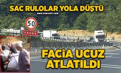 Tırdaki sac ruloları yola düştü: Facia ucuz atlatıldı