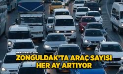 Zonguldak’ta araç sayısı her ay artıyor