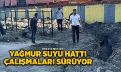 Yağmur suyu hattı çalışmaları devam ediyor