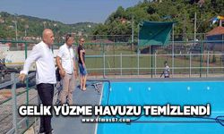 Gelik yüzme havuzu temizlendi