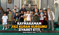 Kaymakam yaz Kur'an kursunu ziyaret etti