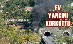 Zonguldak’ta ev cayır cayır yandı!