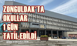 Zonguldak'ta okullar 1 gün tatil edildi