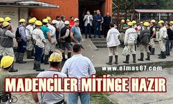 Maden işçisi mitinge hazırlanıyor