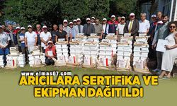 ARICILARA SERTİFİKA VE EKİPMAN DAĞITILDI