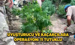 Jandarmadan uyuşturucu ve kaçakçılık operasyonu: 11 tutuklama