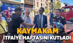 Kaymakam Adem Kaya itfaiye haftasını kutladı