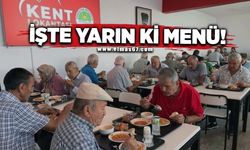 İşte yarın ki menü!