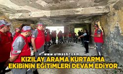 Kızılay arama kurtarma ekibinin eğitimleri devam ediyor