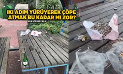 İki adım yürüyerek çöpe atmak bu kadar mı zor?