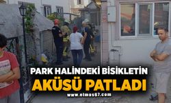 Park halindeki bisikletin aküsü patladı