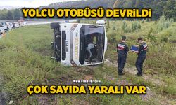 Yolcu otobüsü devrildi: 8 yaralı