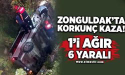 Zonguldak'ta korkunç kaza! 1'i ağır 6 yaralı