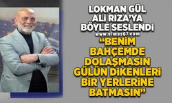 Lokman Gül Ali Rıza’ya böyle seslendi: “Benim bahçemde dolaşmasın, gülün dikenleri bir yerlerine batmasın…”