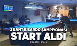 3 Bant bilardo şampiyonası start aldı