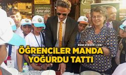 Öğrenciler manda yoğurdunu tattılar