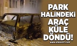 Park halindeki araç küle döndü!