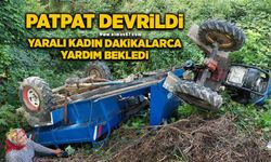 Devrilen patpatta yaralanan kadın dakikalarca yardım bekledi