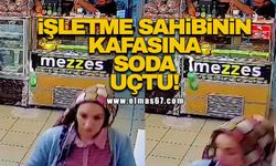 İşletme sahibinin kafasına soda uçtu!