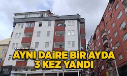 Aynı daire bir ay içinde 3 kez yandı