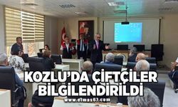 Kozlu'da çiftçiler bilgilendirildi