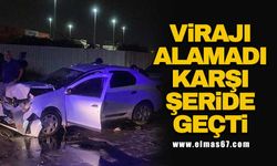 Virajı alamadı karşı şeride geçti! 5 yaralı!