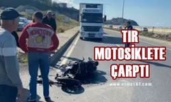 Zonguldak’ta tır motosiklete çarptı!