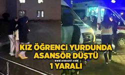 Kız öğrenci yurdunda asansör düştü: 1 yaralı