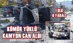 Kömür yüklü kamyon can aldı: 1 ölü 6 yaralı