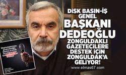 DİSK Basın-İş Genel Başkanı Zonguldak'a geliyor!