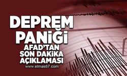 Deprem paniği... AFAD'tan son dakika açıklaması!