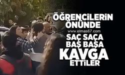 Saç saça baş başa kavga ettiler!