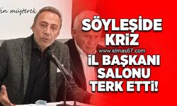 Söyleşide kriz... İl Başkanı salonu terk etti!