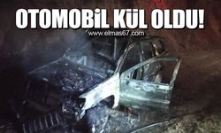 Otomobil kül oldu!