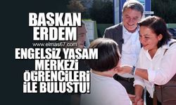 Başkan Erdem ve eşi Engelsiz Yaşam Merkezi öğrencileri ile buluştu