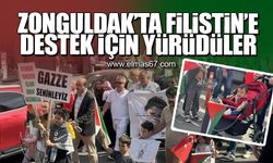 Zonguldak'ta Filistin'e destek için yürüdüler!