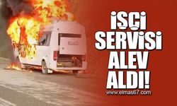 İşçi servisi alev aldı!