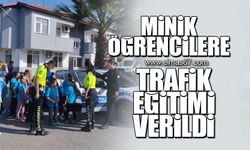 Minik öğrencilere trafik eğitimi verildi!