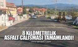 8 Kilometrelik asfalt çalışması tamamlandı!